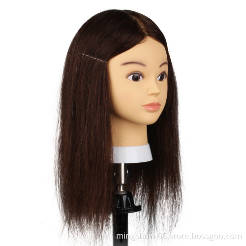 Cheap female mannequin head with natural hair